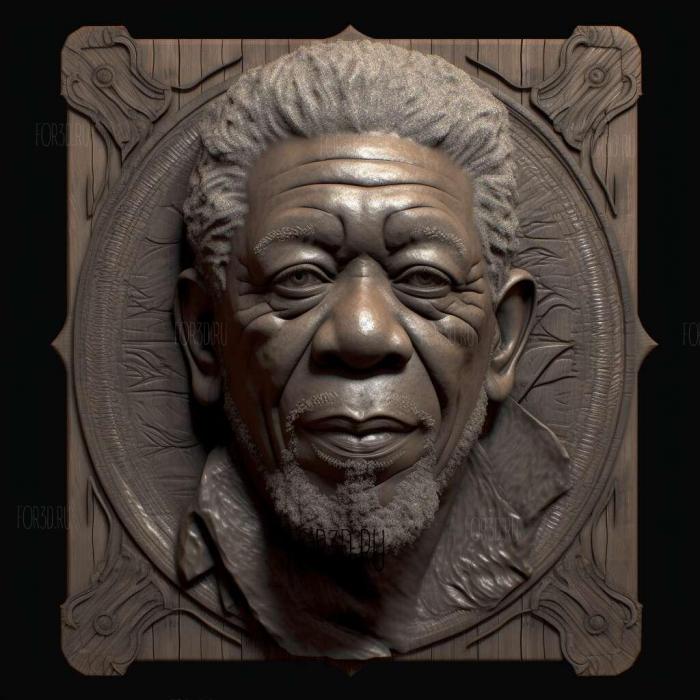 Morgan Freeman 2 stl model for CNC